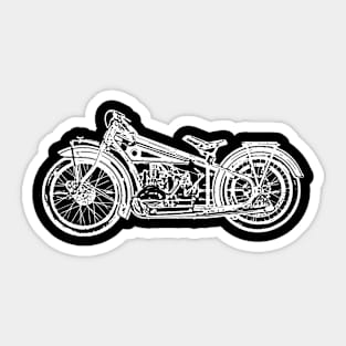 R37 Bike White Sketch Art Sticker